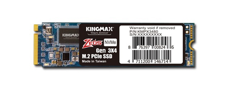 Kingmax Zeus PX3480: нова серия бързи NVMe флаш дискове с 3D NAND TLC памет