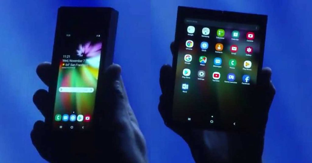 Samsung показа първия си смартфон със сгъваем екран
