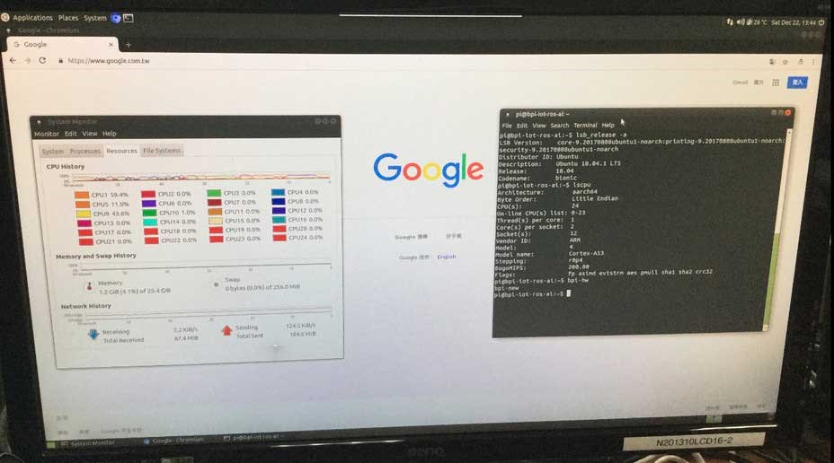 24-ядреният ARM сървър с Banana Pi работи под управлението на Ubuntu 18.04