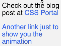 Анимация за подчертаване на препратките на чист CSS