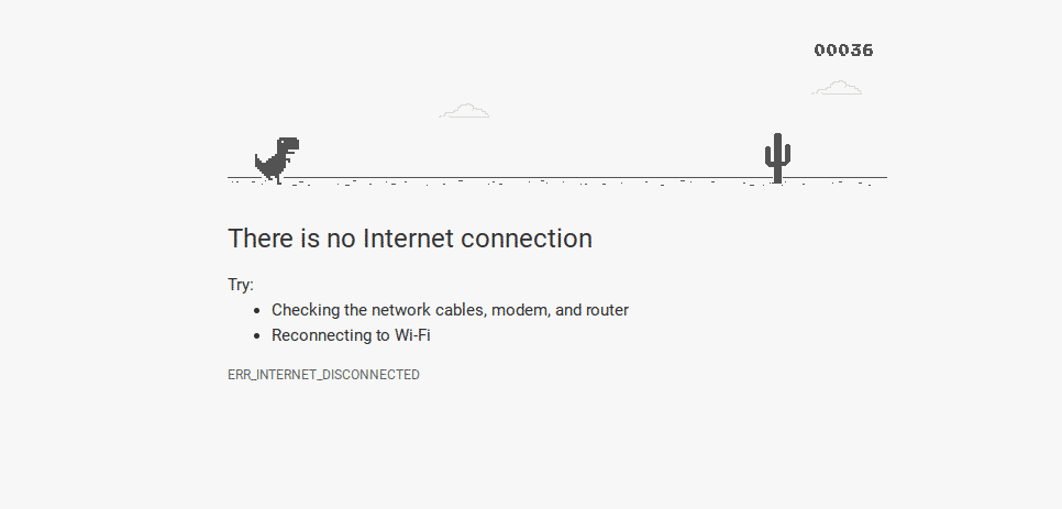 Google направи интересни промени в своята мини игра Chrome Dino