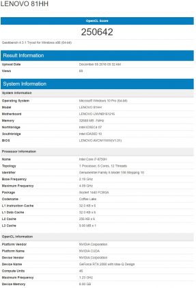 В Geekbench се появиха първите лаптопи с видеокарти GeForce RTX