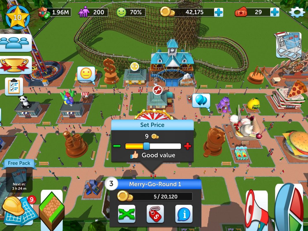 rollercoaster-tycoon-touch-price-adjust Гейм компания експериментира с интеграцията на блокчейн в свои игри