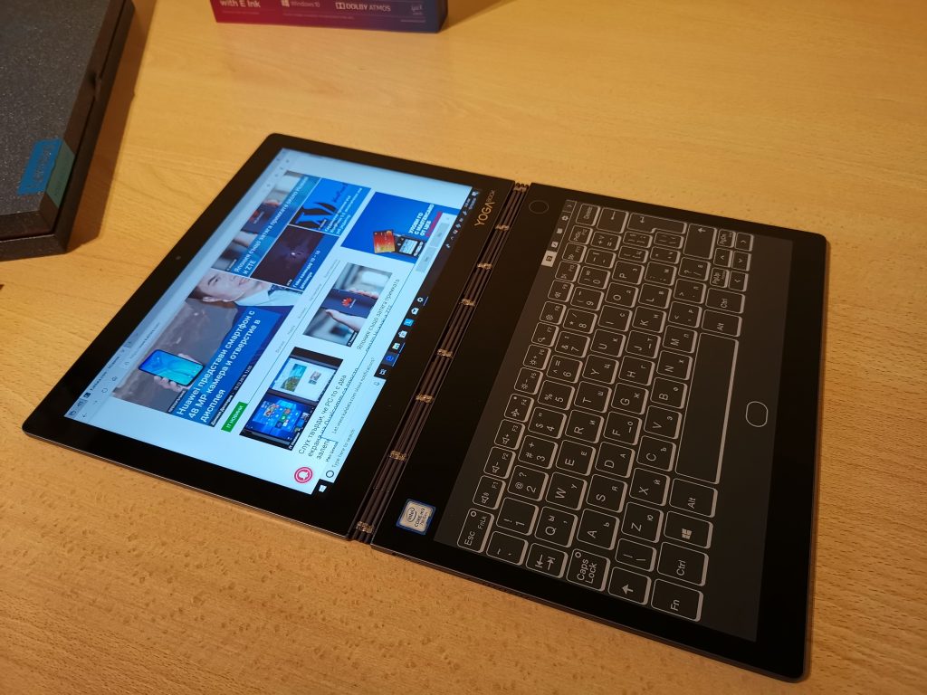 Ревю на Lenovo Yoga Book C930 – ноутбук почти без бутони и с два дисплея