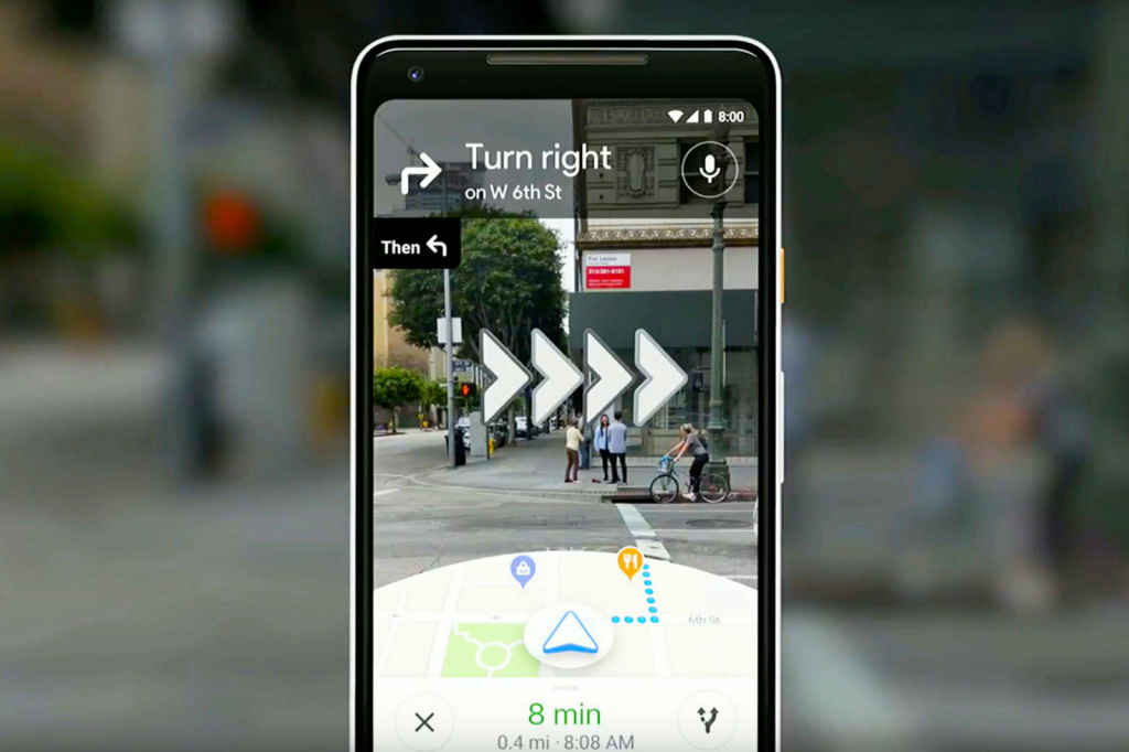 В Google Maps се появи навигация в допълнената реалност