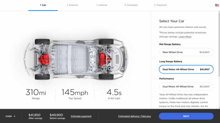 Цените на електромобила Model 3 се доближиха до обещаните 000