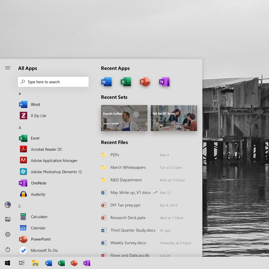 Новото стартово меню на Windows 10 няма живи плочки
