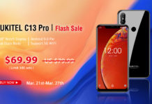 Смартфонът OUKITEL C13 Pro с 6,18-инчов дисплей с прорез се продава само за $69,99