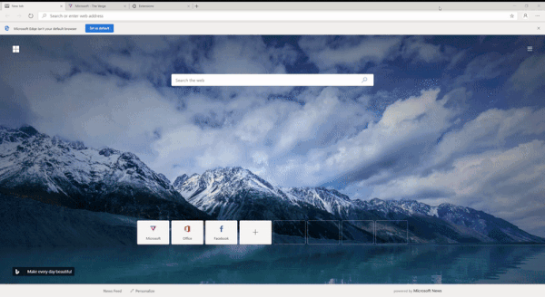 Браузърът Microsoft Edge, базиран на Chromium, вече се тества от външни потребители
