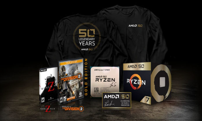 TfVotWCCDbxfFz6rtksiuT AMD отбелязва своя 50-ти юбилей с пускането на Gold Edition AMD Ryzen процесор и AMD Radeon VII графична карта, AMD50 пакет с игри и други инициативи