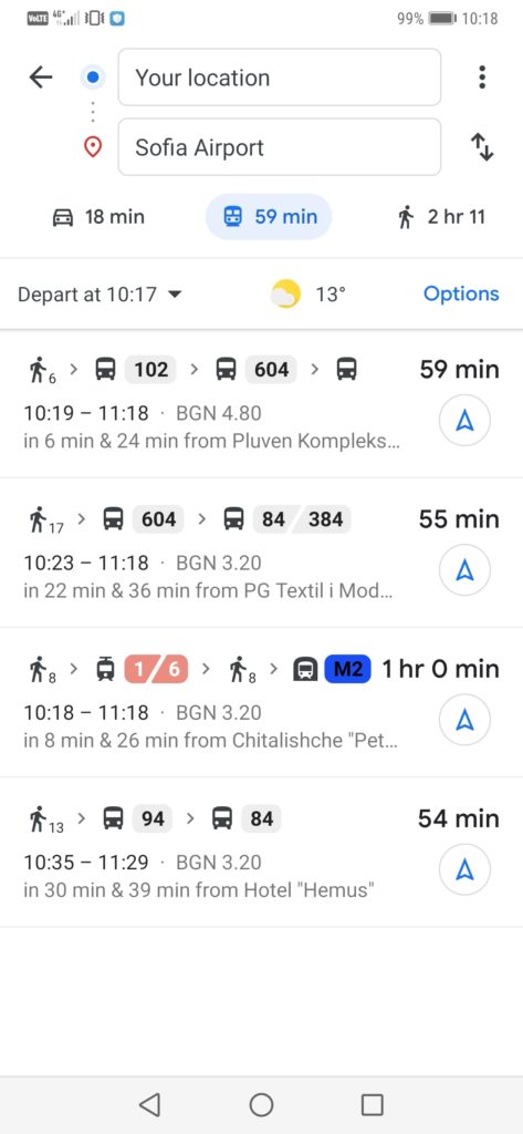 Маршрутите на транспорта в София вече са в Google Maps