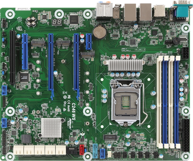 ASRock Rack C246 WS за процесорите Intel Xeon E-2100
