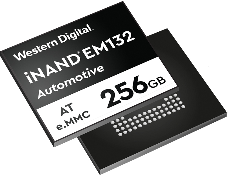 Чипове памет Western Digital iNAND AT EM132 за Автоиндустрията