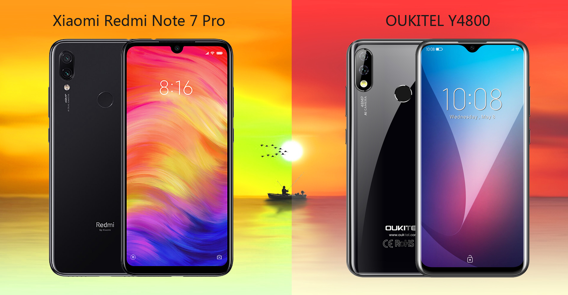 OUKITEL Y4800 срещу Xiaomi Redmi Note 7 Pr: кой е по-изгоден?