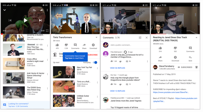 YouTube тества нова секция за коментари в iOS и Android след поредица от скандали