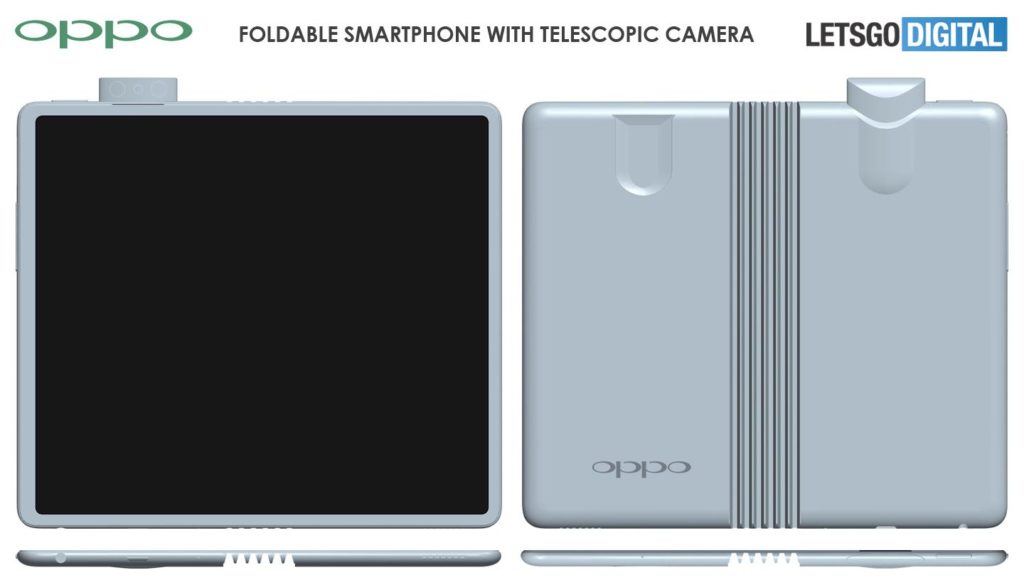 Патент на OPPO за сгъваем телефон загатна за изскачаща камера и по-малко лайсни