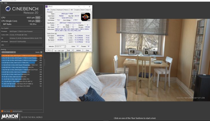 Тестове на процесорите AMD Ryzen 7 3700X и Intel Core i9-9900K при тактова честота 5 GHz