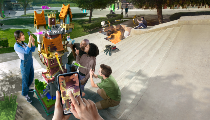 Microsoft разкри мобилно AR забавление от света на Minecraft
