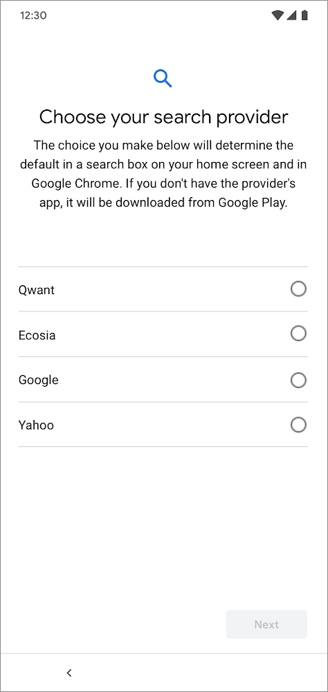 Google ще даде възможност на европейските потребители да избират търсачката в Android