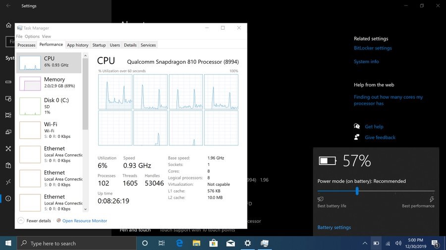 Увеличено е времето на автономна работа на смартфоните с портната ОС Windows 10 за ARM процесори