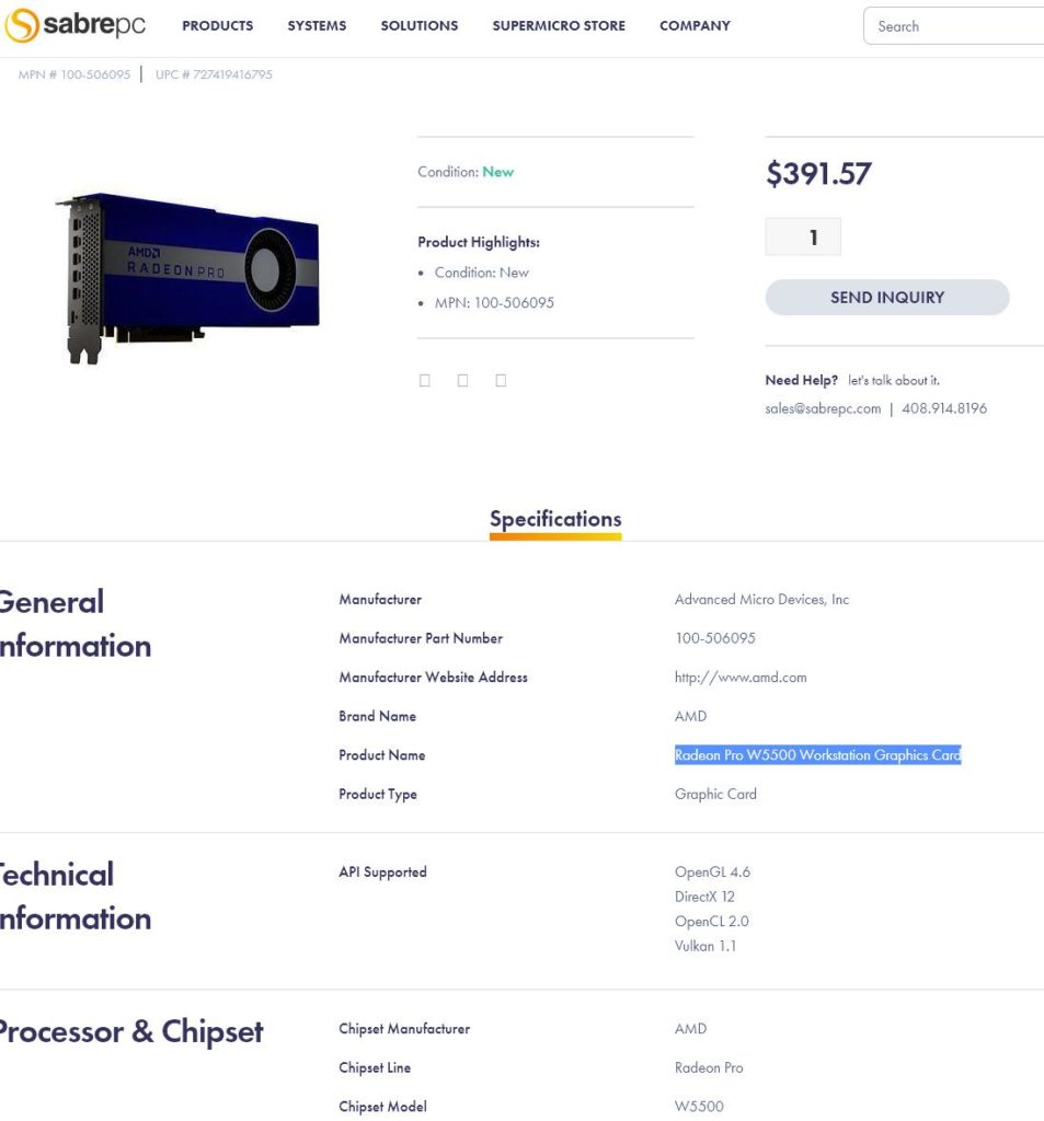 Подготвя се излизането на видеокартата AMD Radeon Pro W5500