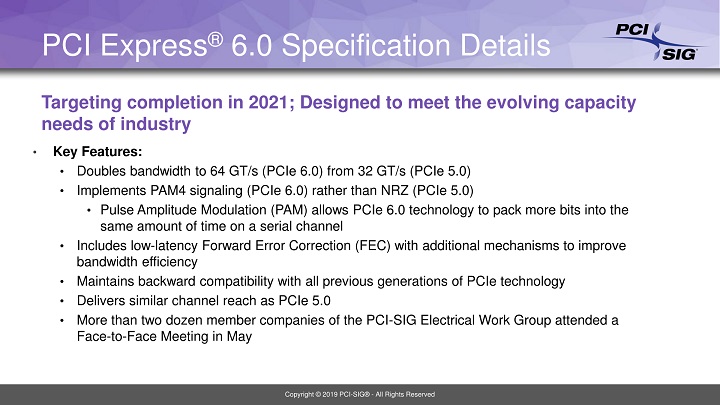 Утвърдена бе версия 0.5 на стандарта PCI Express 6.0