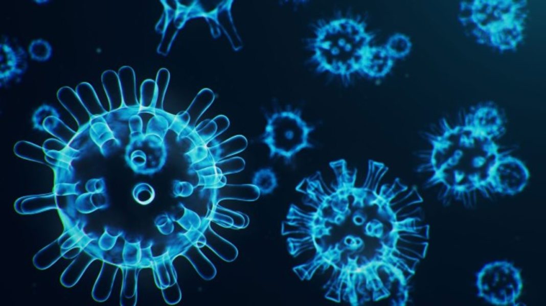 Coronavirus outbreak. Pathogen affecting the respiratory tract. COVID-19 infection. Concept of a pandemic, viral infection. Coronavirus inside a human. Viral infection causing chronic disease. 3D illustration Налагането на обновления не е било по-рисково, откогато и да е било