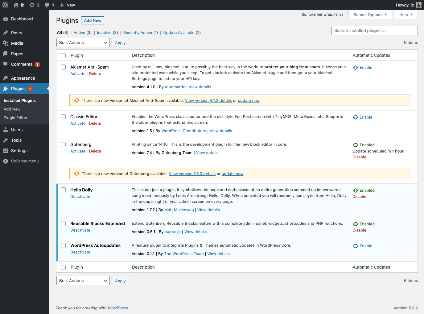 WordPress получава автоматични обновления за темите и разширенията