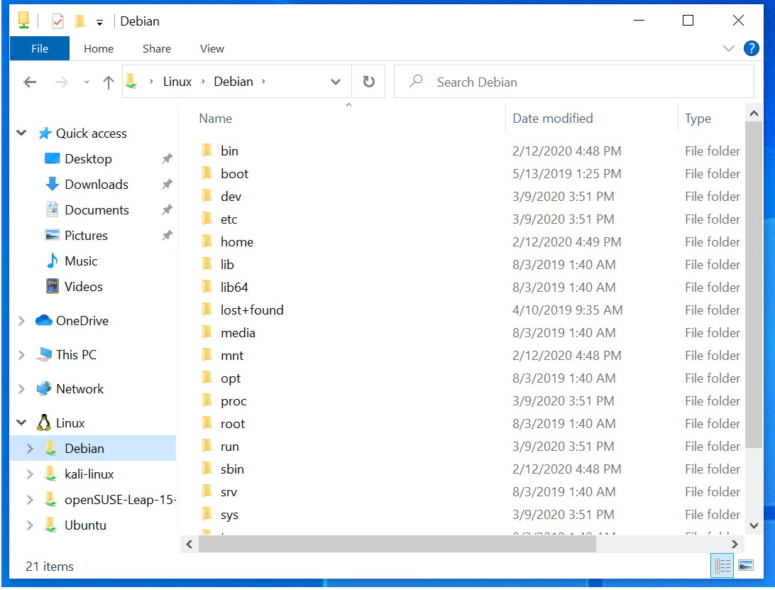 Файловият мениджър на Windows 10 вече поддържа файловете на Linux
