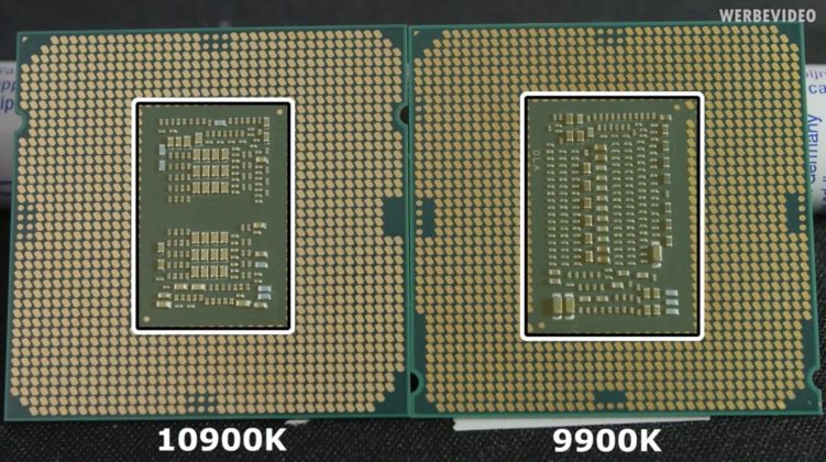 Допълнителните контактни площадки в Intel LGA1200 сокета