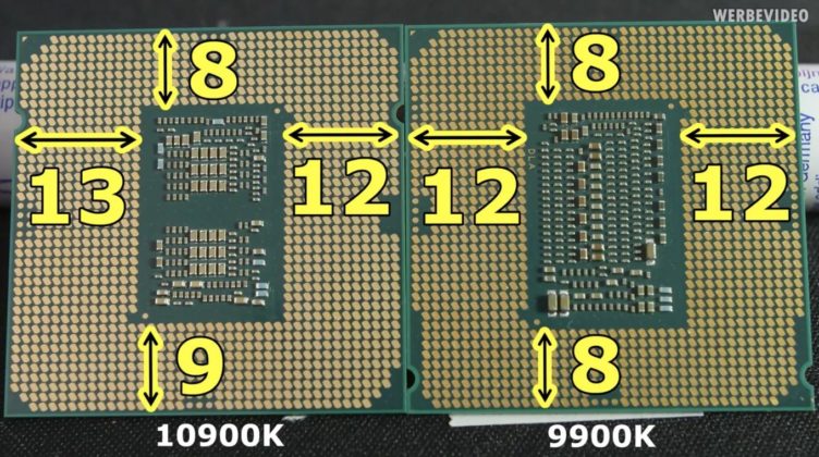 Допълнителните контактни площадки в Intel LGA1200 сокета