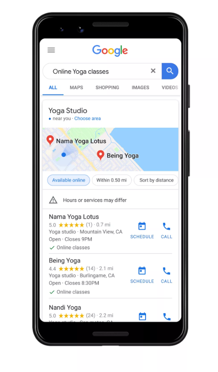 Google позволява на бизнеса да представи онлайн услугите си по време на пандемията