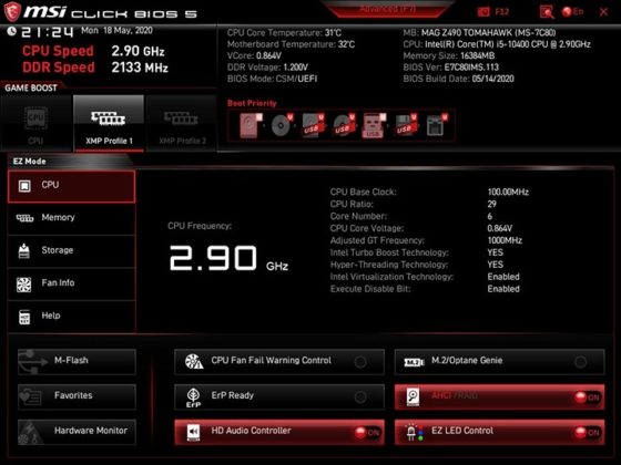 Ревю на дънната платка MSI MAG Z490 Tomahawk