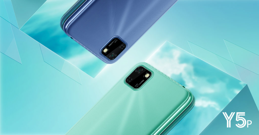 Новият модел HUAWEI Y5p идва с FullView дисплей и дизайн в три закачливи цвята
