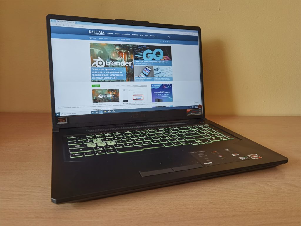 Ревю на ASUS TUF A17 (FA706) – геймърски лаптоп с новия Ryzen 7 4800H