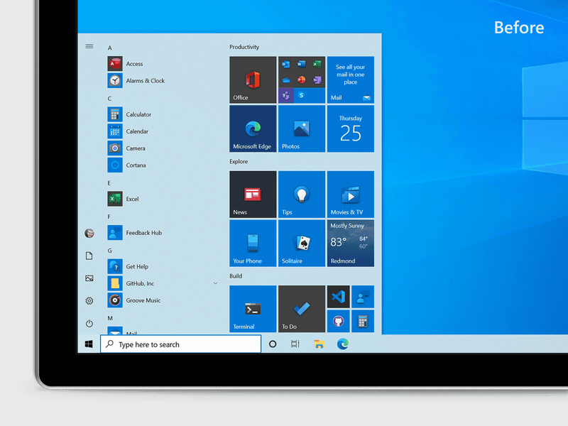 Windows 10 ще има нов дизайн на Старт менюто и обновен Alt+Tab