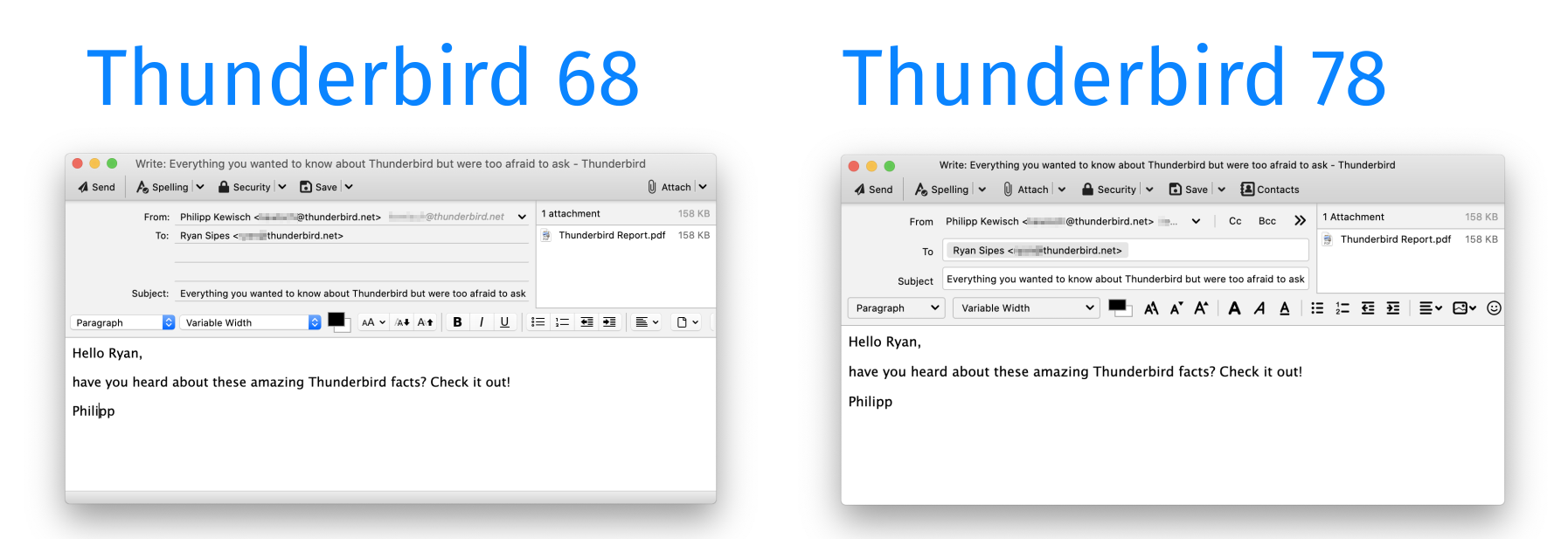 Какво ново предлага пощенският клиент Thunderbird 78