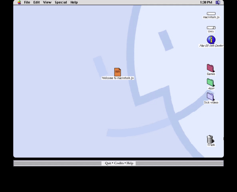 Mac OS 8 с предварително инсталирани приложения и игри излезе като отделно приложение