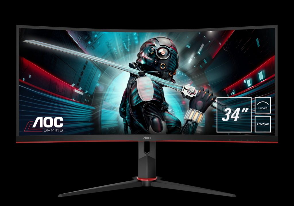 Ревю на AOC CU34G2 – геймърски монитор с извита форма