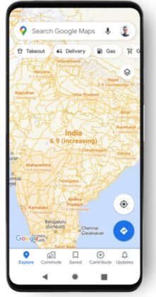 В Google Maps се появи нов слой показващ данните за заболеваемостта от COVID-19