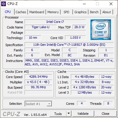 Излязоха първите независими тестове на мобилния процесор Intel Core i7-1185G7 (Tiger Lake)