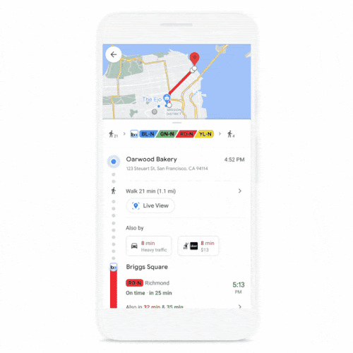 Google подобри работата на Live View в картите