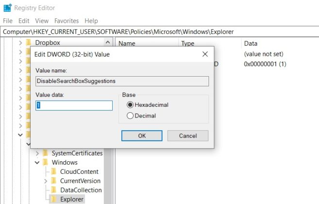 Търсенето във файловете на Windows 10 се ускорява при изключване на търсачката Bing