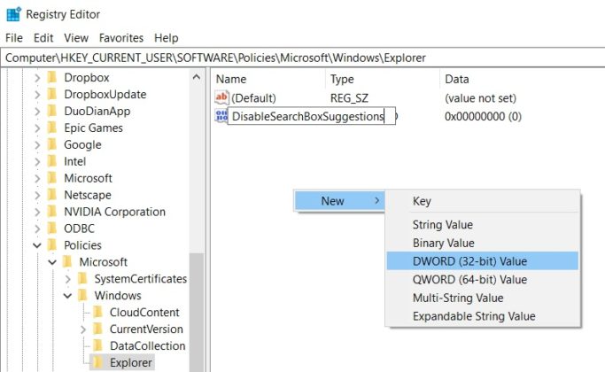 Търсенето във файловете на Windows 10 се ускорява при изключване на търсачката Bing