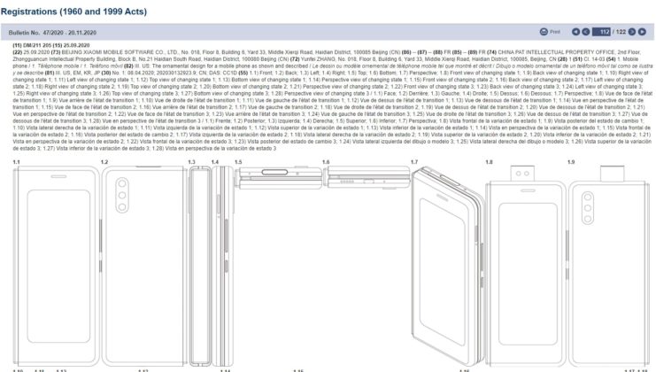 Xiaomi патентова дизайн за сгъваем смартфон с много интересни камери