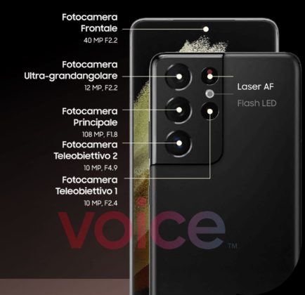 Изтекоха пълните спецификации на камерите в Galaxy S21 серията