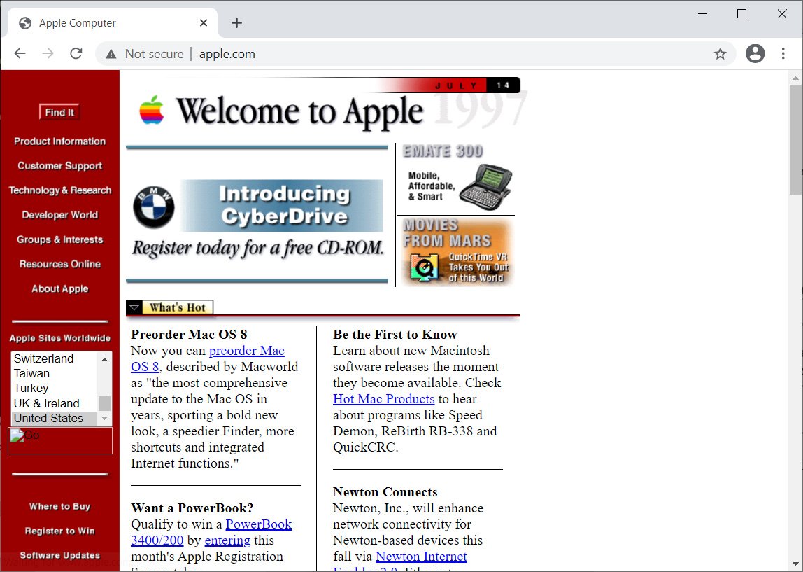 Безплатната онлайн услуга TheOldNet дава възможност за сърфиране като през 90-те
