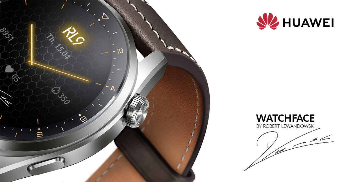 Серията HUAWEI Watch 3 идва с ексклузивен циферблат с подписа на Робърт Левандовски