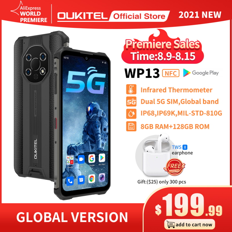 Oukitel WP13: 5G смартфон с инфрачервен термометър