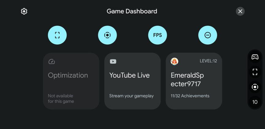 Обновяването Google Play Games добави в Android 12 функционалността Game Dashboard
